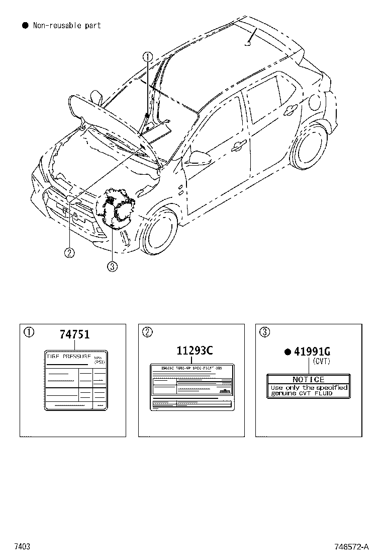 75459-BZ010 PLATE, FUEL CAUTION product image