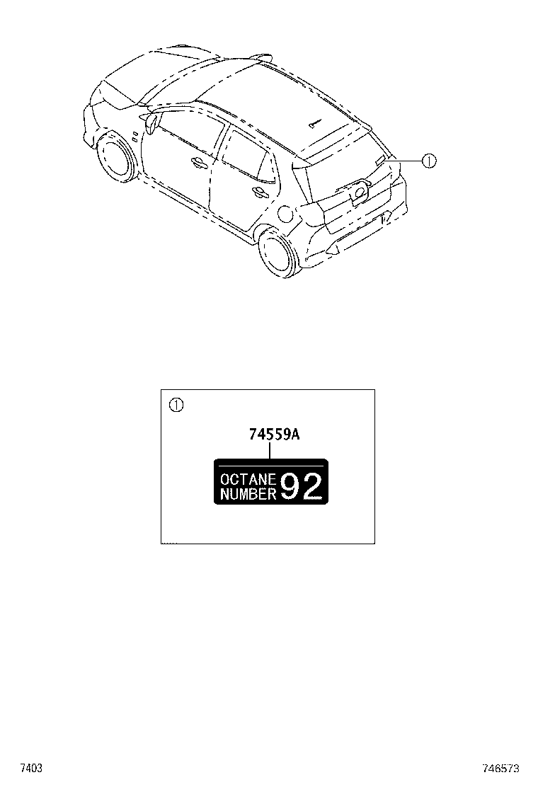 75459-BZ010 PLATE, FUEL CAUTION product image