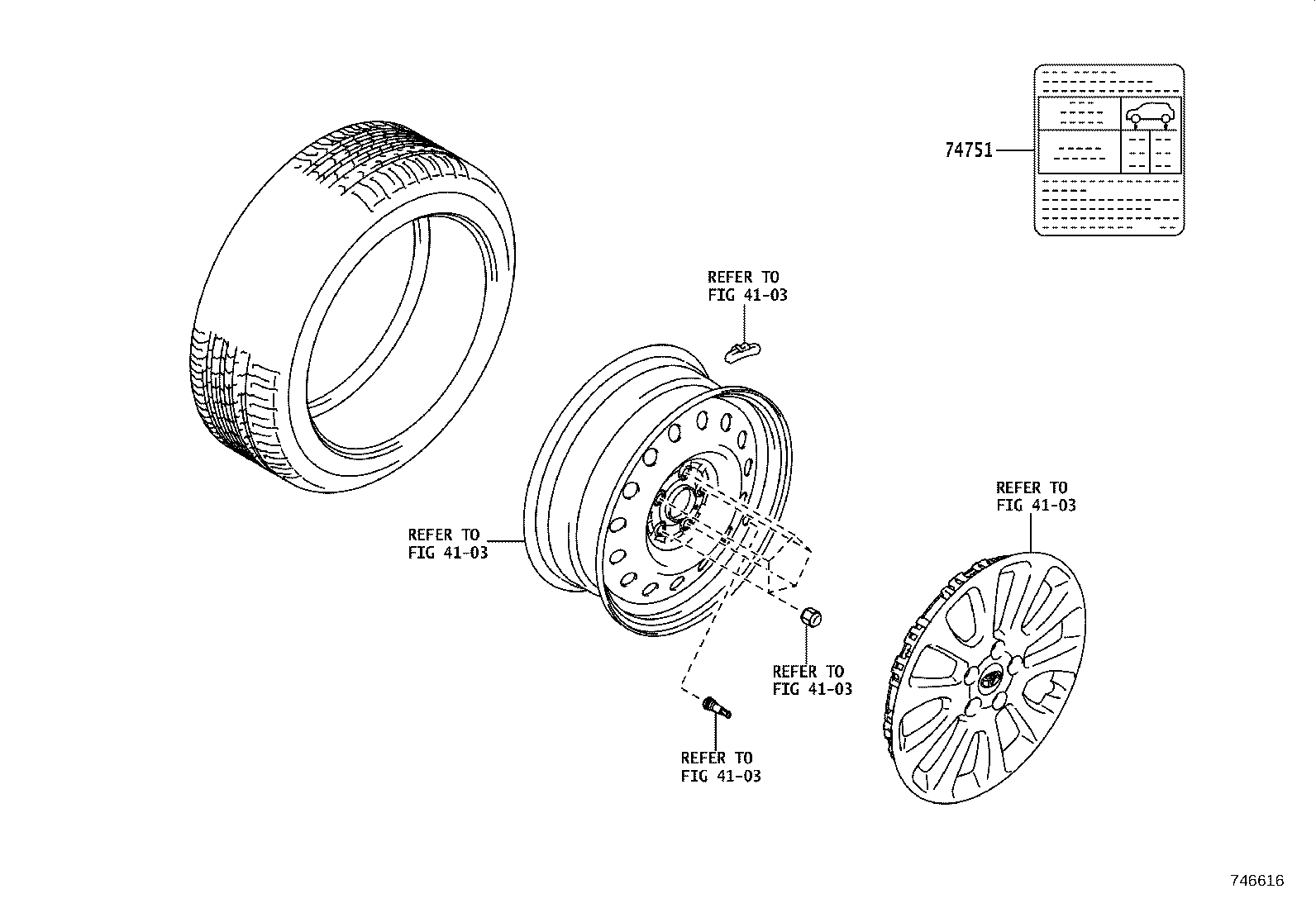 42661-WC010 LABEL, TIRE PRESSURE INFORMATION product image
