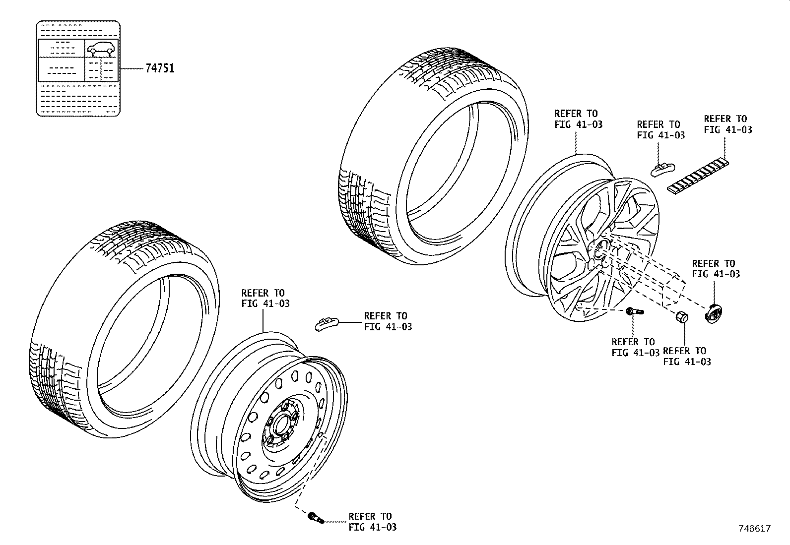 42661-WC010 LABEL, TIRE PRESSURE INFORMATION product image