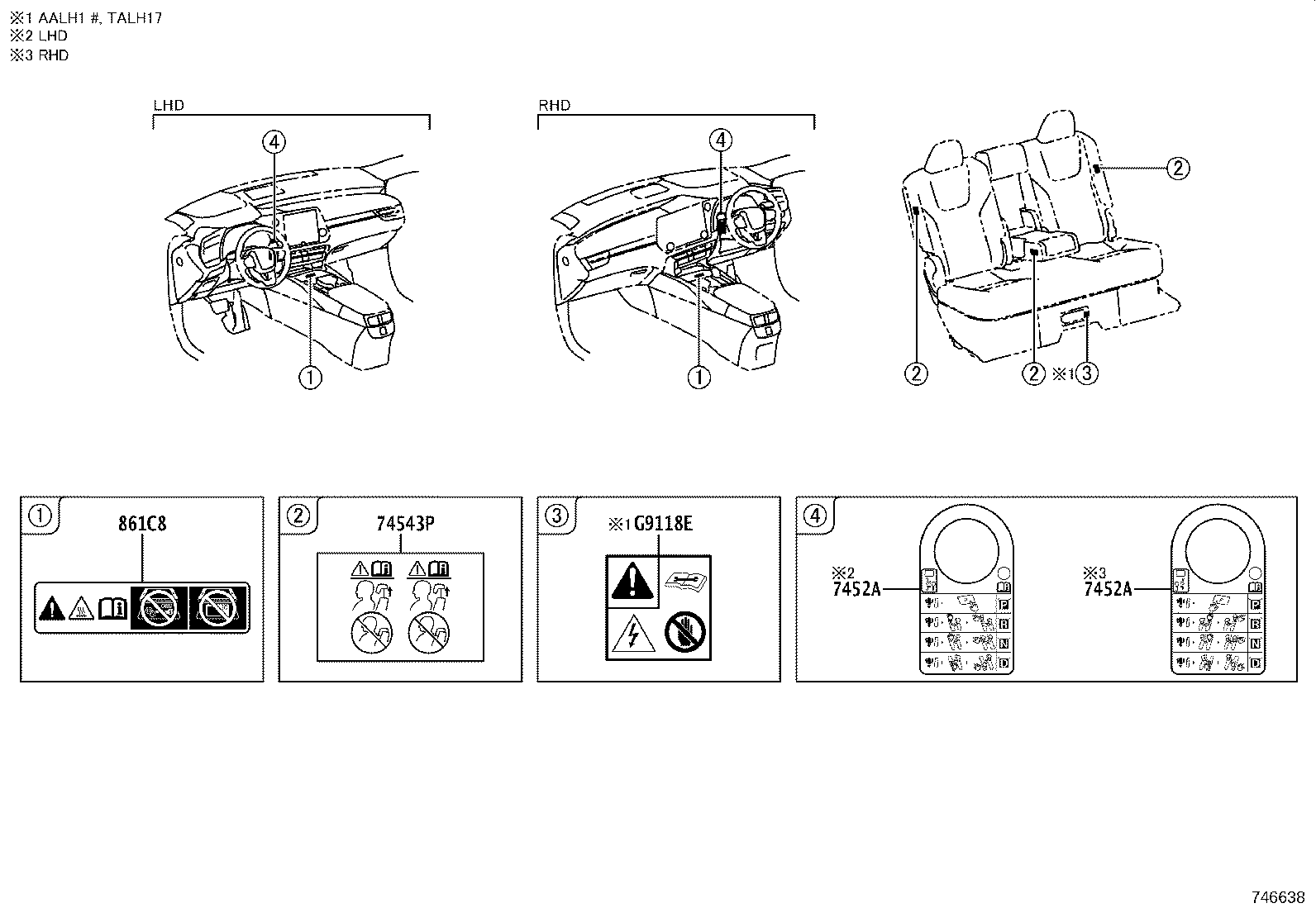 42668-58010 PLATE, COMPACT SPARE TIRE CAUTION product image