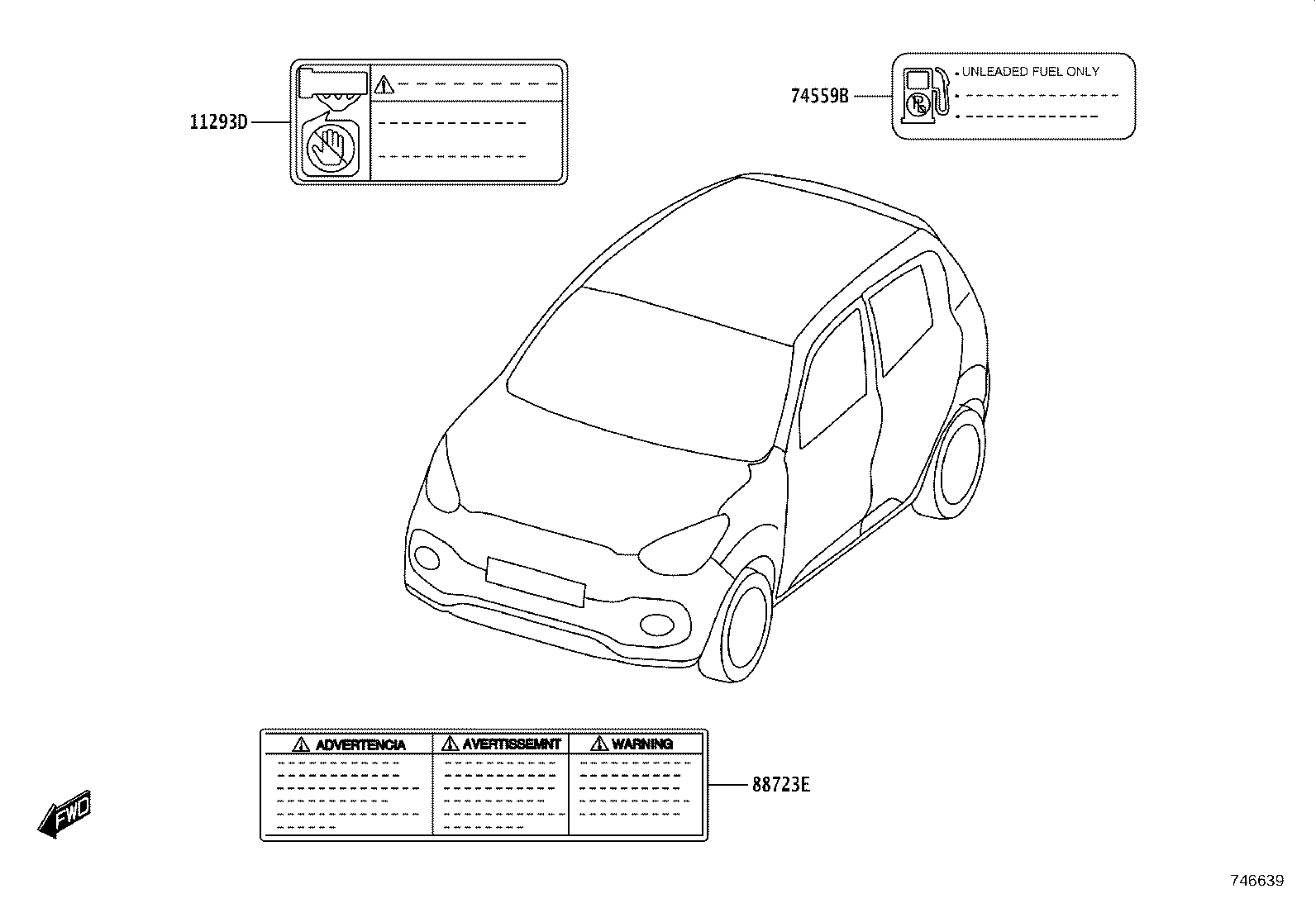 11293-WC002 LABEL, ENGINE CAUTION product image