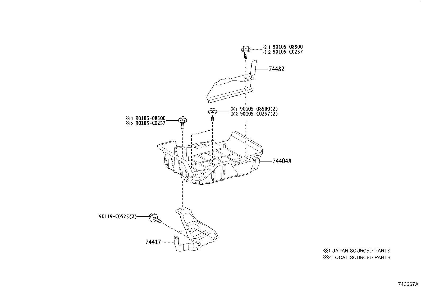 74417-02150 BRACKET, BATTERY CARRIER product image