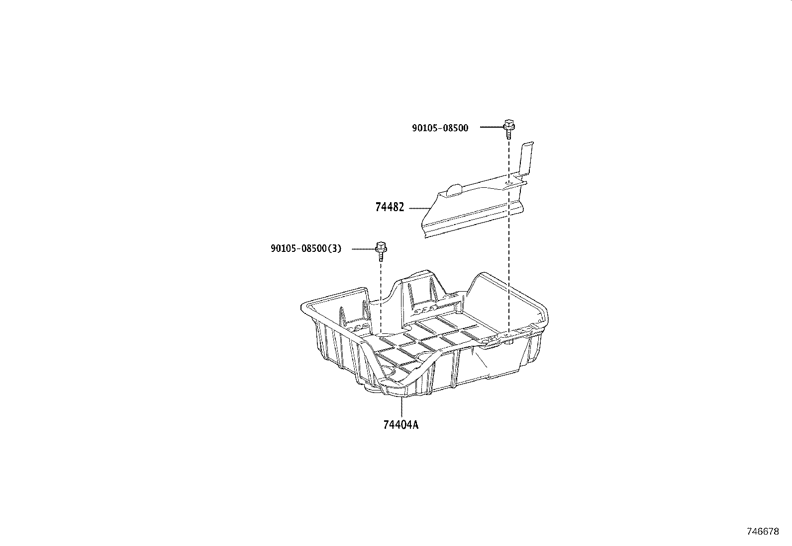 74404-76020 CLAMP SUB-ASSY, BATTERY product image