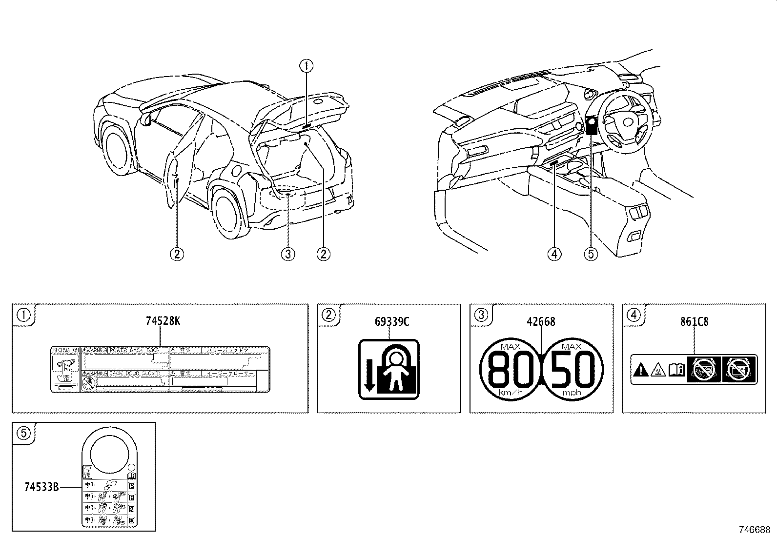 42661-76202 LABEL, TIRE PRESSURE INFORMATION product image