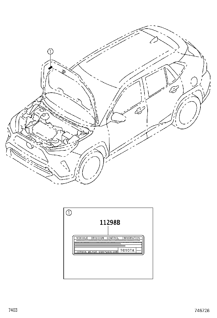 42661-BZF20 LABEL, TIRE PRESSURE INFORMATION product image