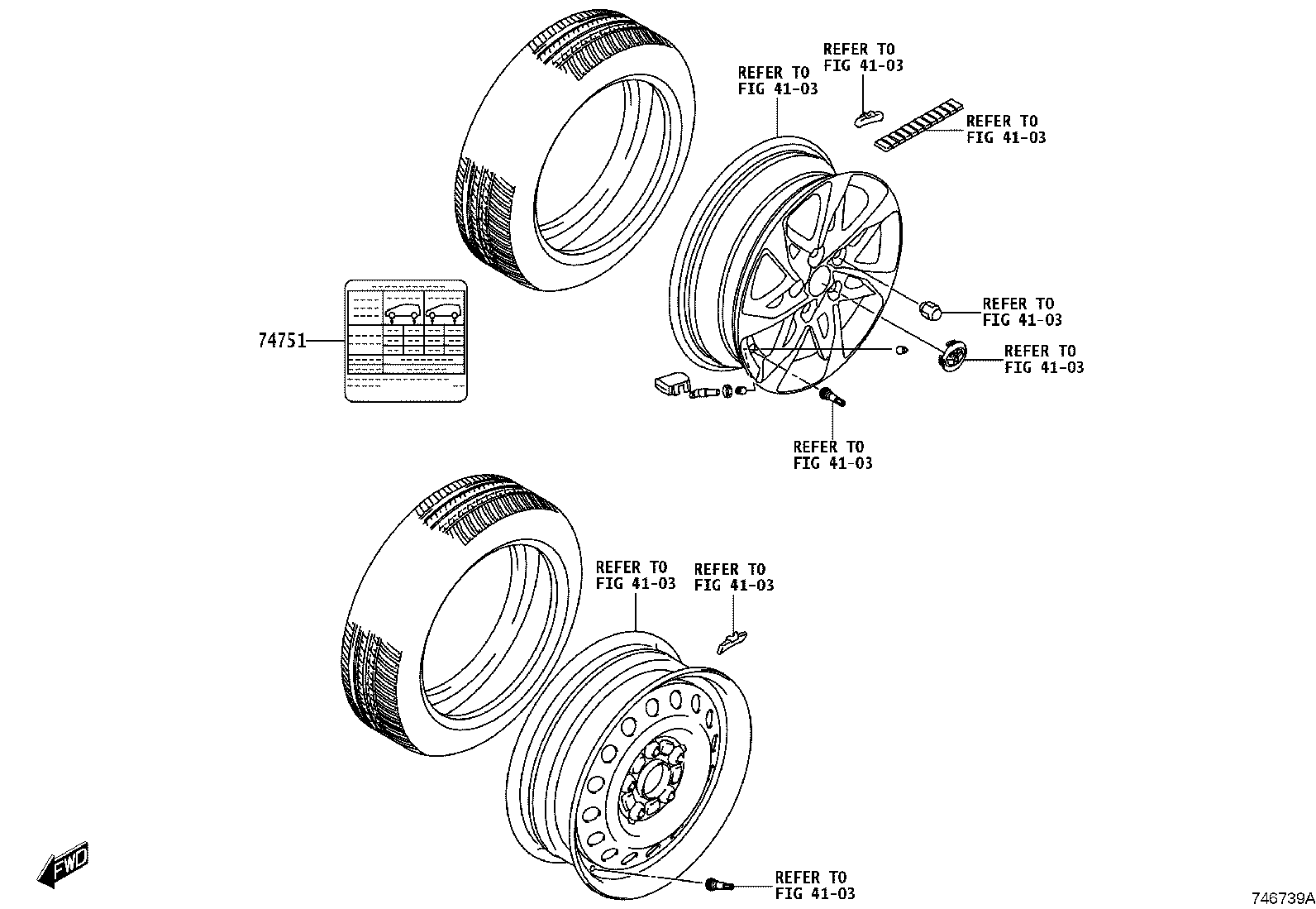 42661-WC013 LABEL, TIRE PRESSURE INFORMATION product image