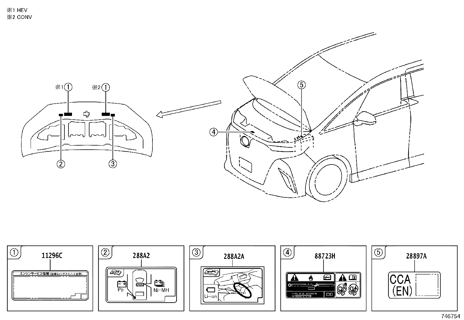 11296-36090 LABEL, ENGINE SERVICE INFORMATION product image