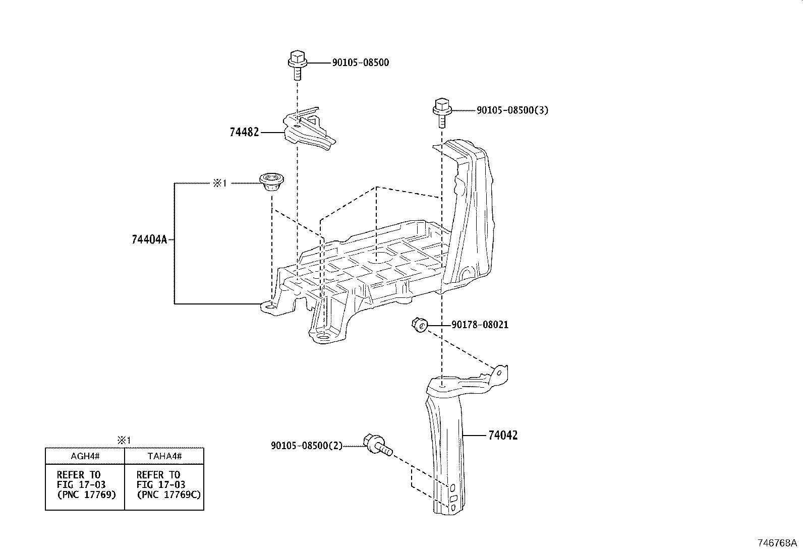 74401-V2010 BRACKET SUB-ASSY, BATTERY product image