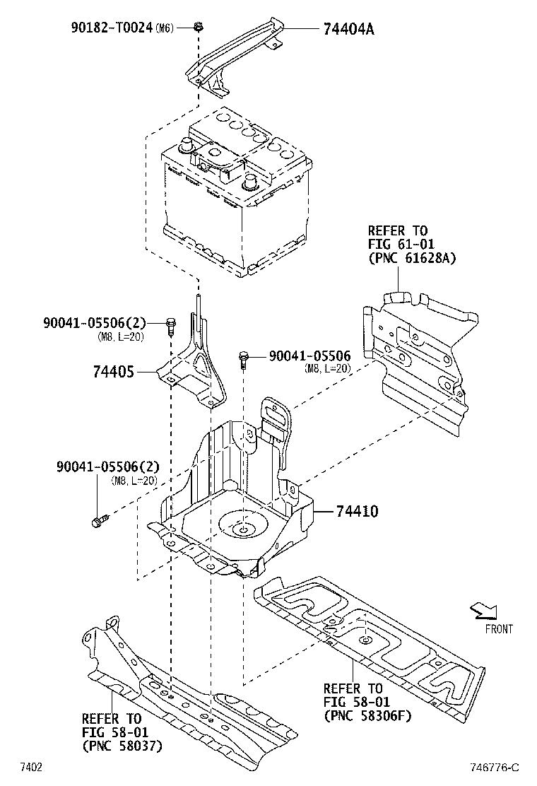 74411-BZ210 CARRIER, BATTERY product image