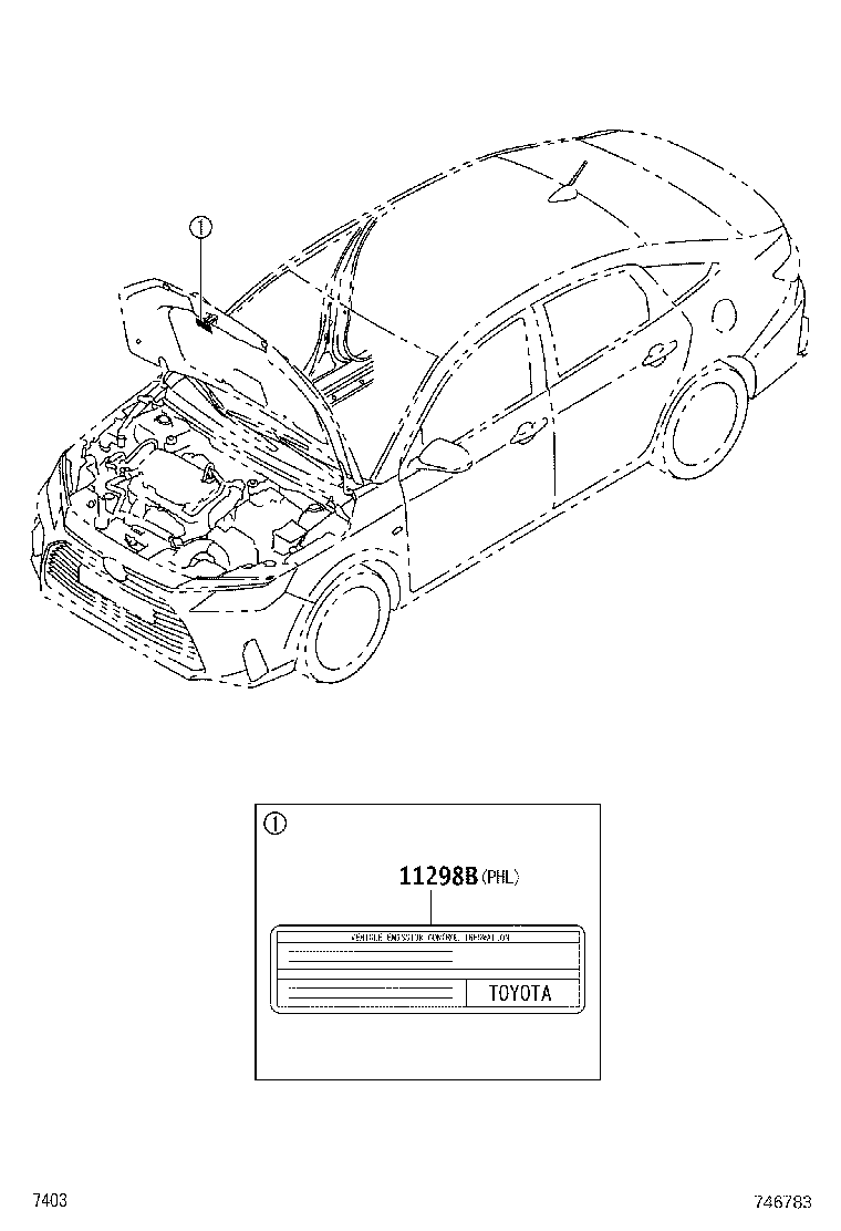 11298-BZ260 LABEL, EMISSION CONTROL INFORMATION product image