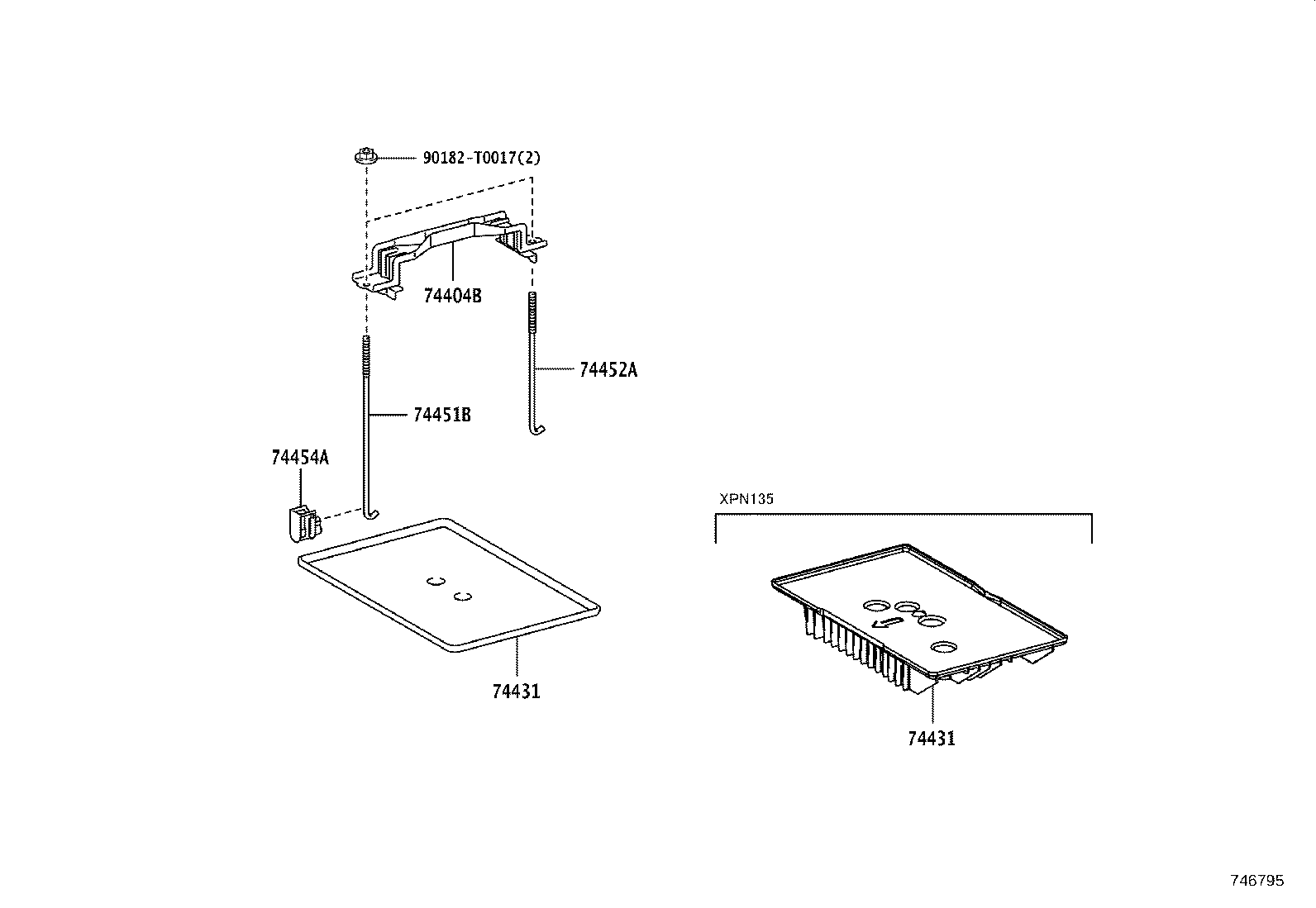 74431-KK070 TRAY, BATTERY product image