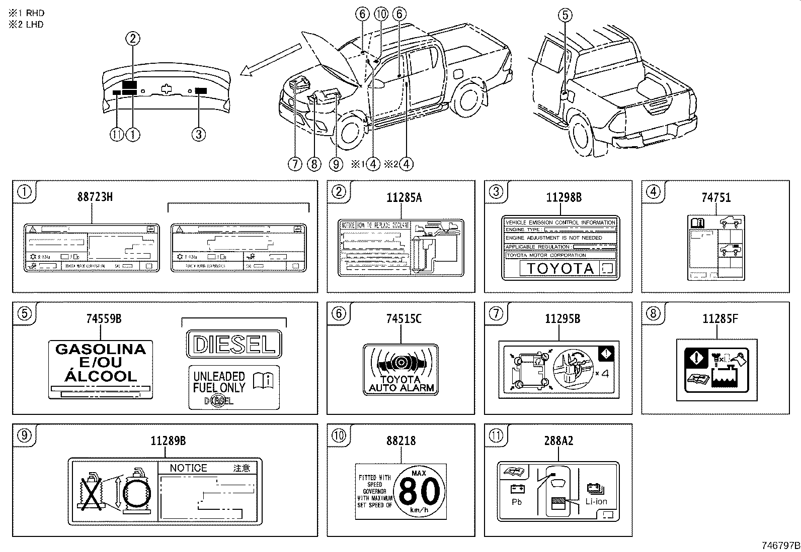 Toyota 288A2-0E010 Genuine Toyota Part