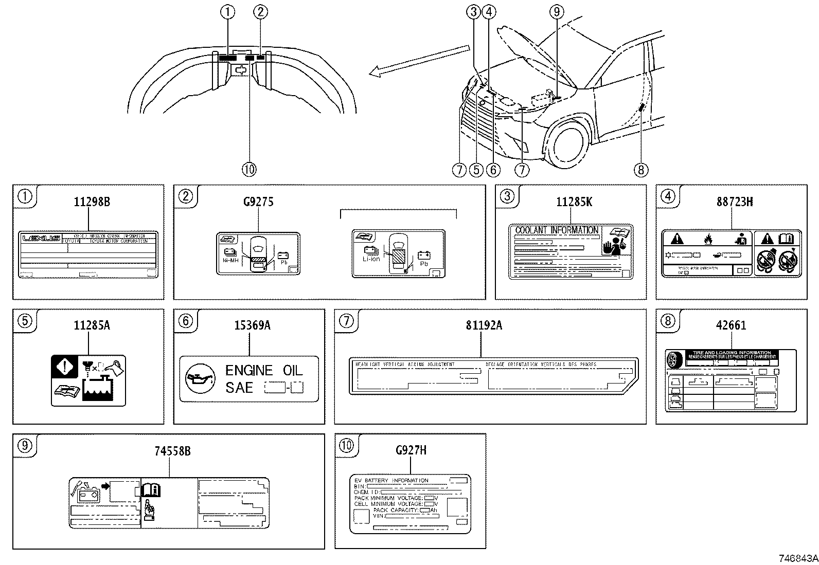 Toyota 11298-F0340 LABEL, EMISSION CONTROL INFORMATION