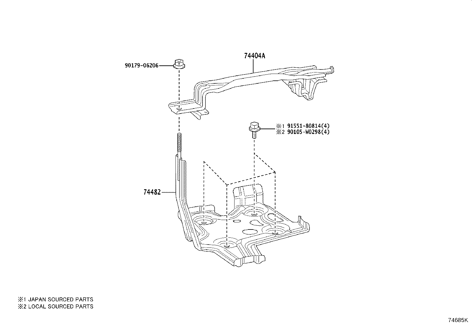 74405-F4080 CLAMP, BATTERY, NO.2 product image