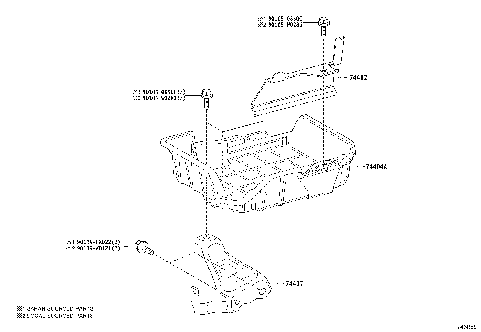 74405-F4080 CLAMP, BATTERY, NO.2 product image