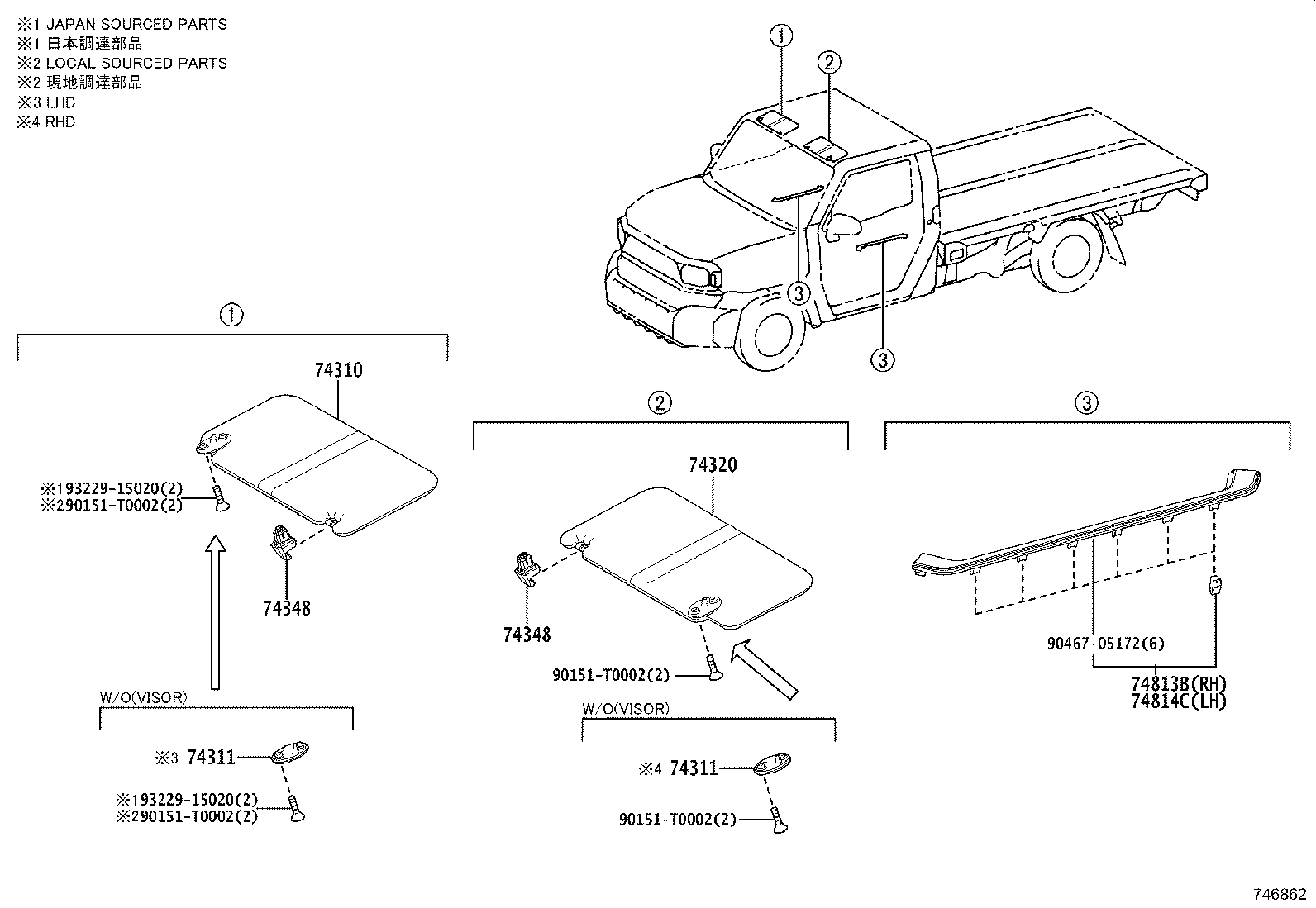 74232-0KB50 PANEL, FRONT ARMREST BASE, UPPER LH product image