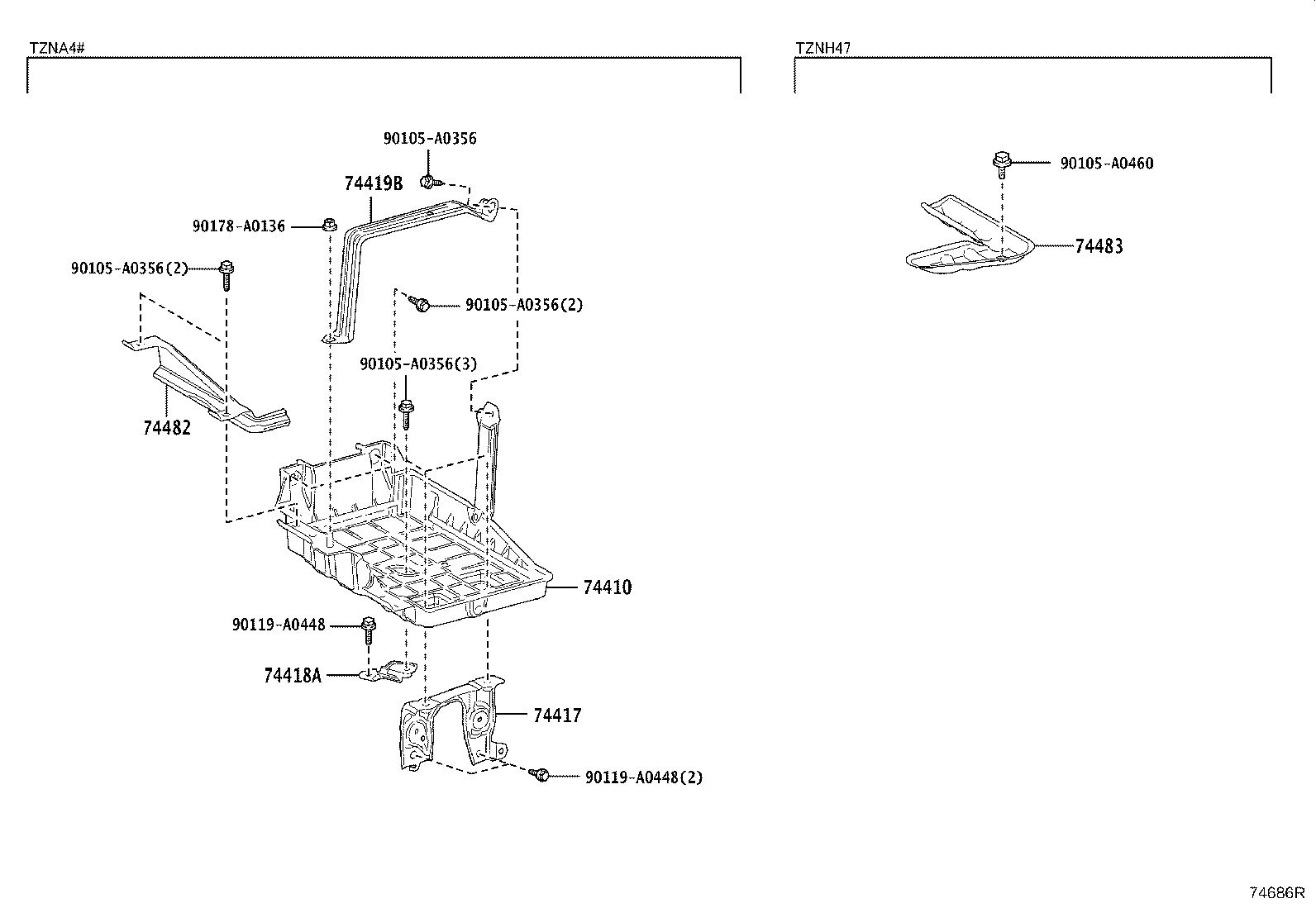 74483-0C020 CLAMP, BATTERY, NO.3 product image
