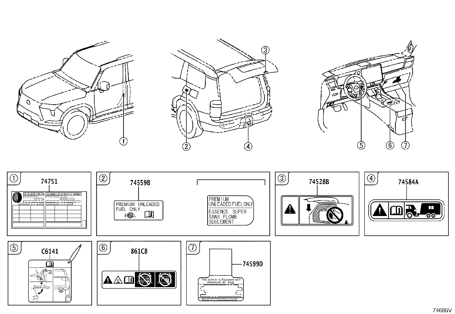 11298-70120 LABEL, EMISSION CONTROL INFORMATION product image