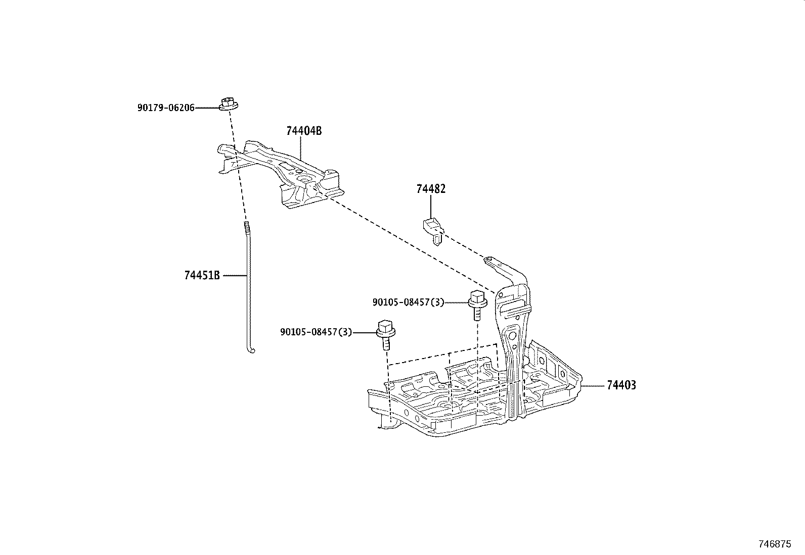 74451-58040 BOLT, BATTERY CLAMP product image