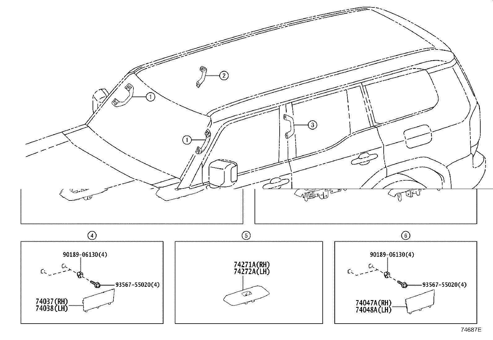74232-60B00 PANEL, FRONT ARMREST BASE, UPPER LH product image