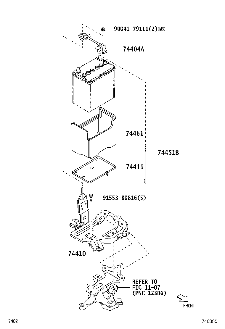 74405-B1030 COVER, BATTERY product image