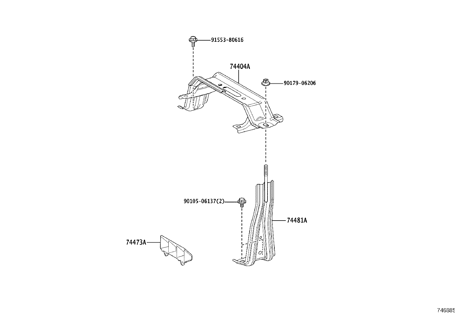 74404-30350 CLAMP SUB-ASSY, BATTERY product image