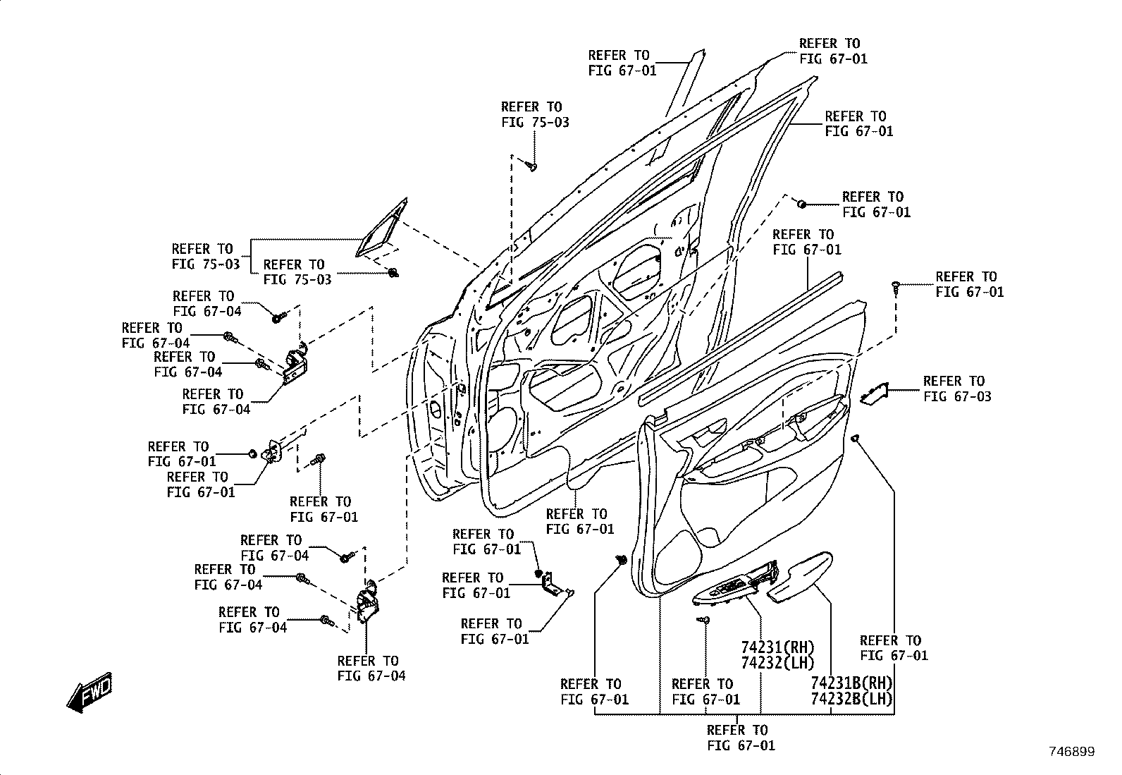 74221-WC002 PANEL, DOOR ARMREST BASE, RH product image
