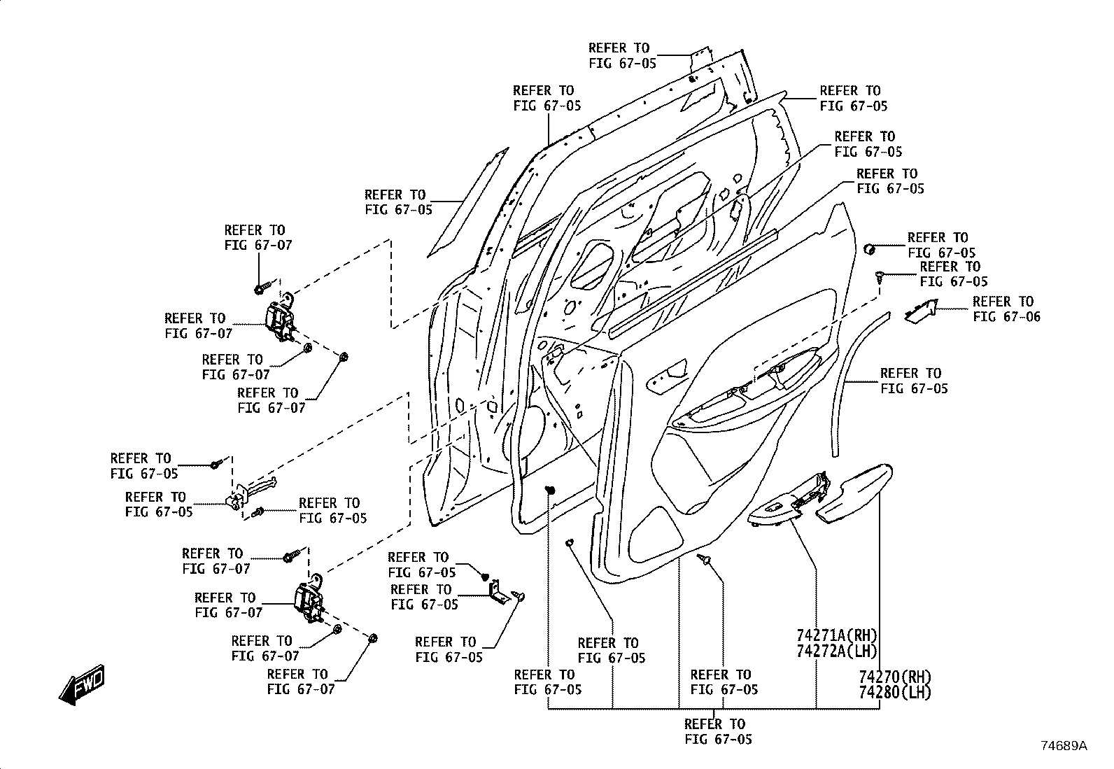 74221-WC002 PANEL, DOOR ARMREST BASE, RH product image