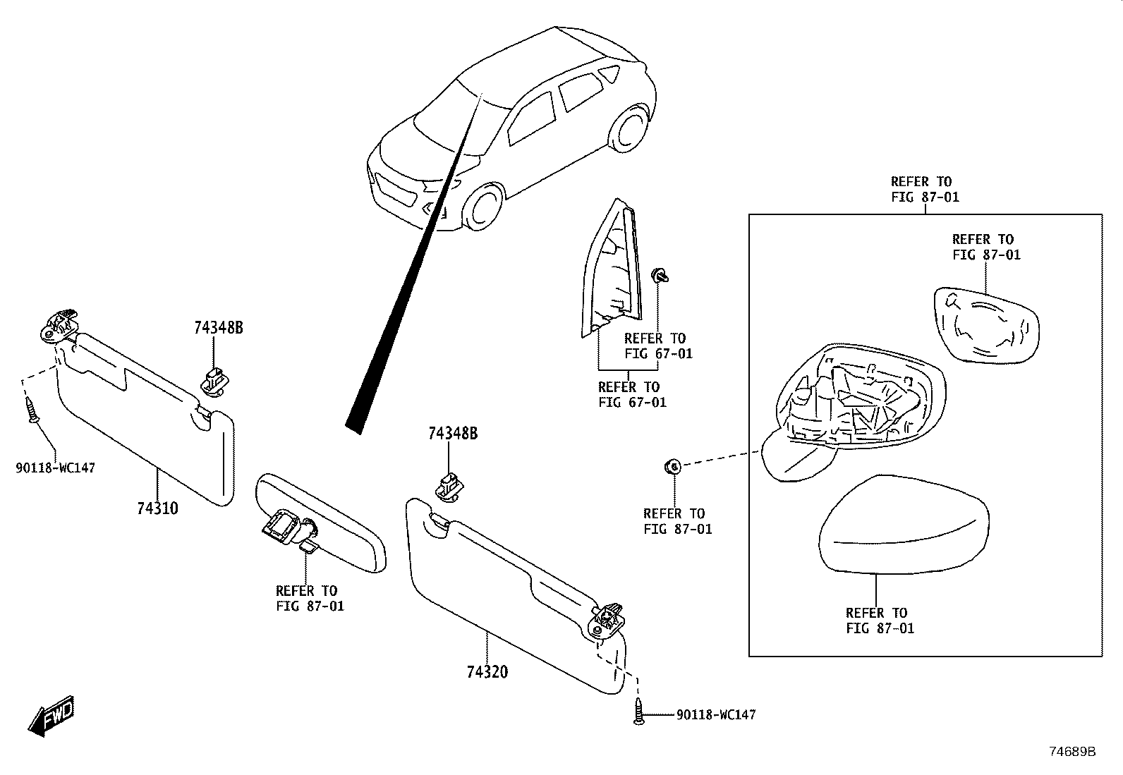 74221-WC002 PANEL, DOOR ARMREST BASE, RH product image