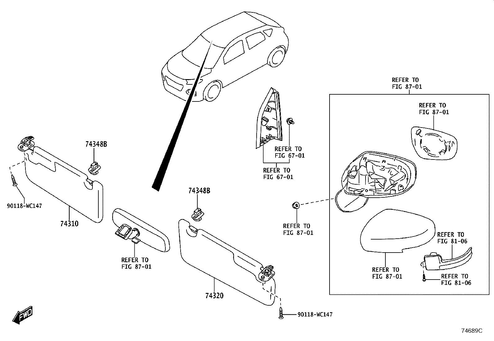 74221-WC002 PANEL, DOOR ARMREST BASE, RH product image