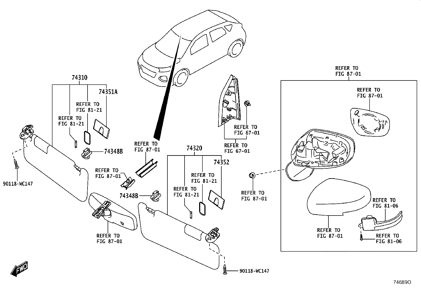 74221-WC002 PANEL, DOOR ARMREST BASE, RH product image