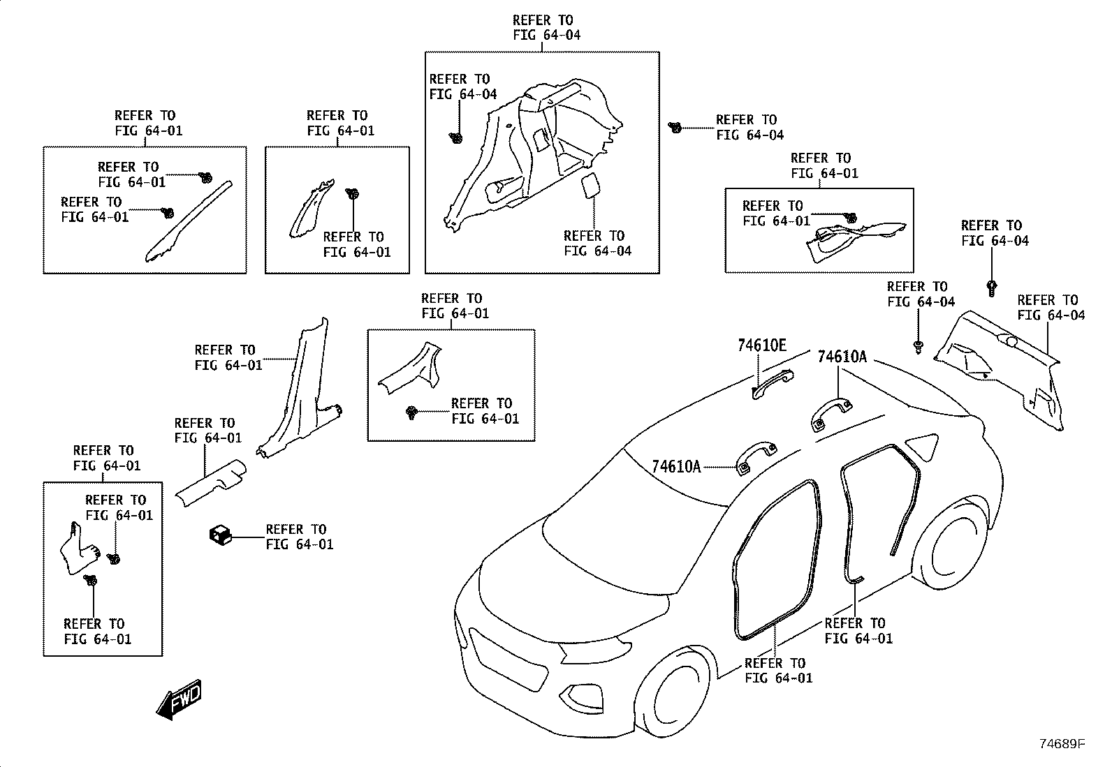 74232-WC009 PANEL, FRONT ARMREST BASE, UPPER LH product image