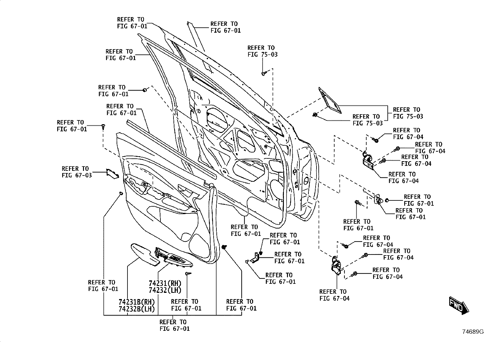 74232-WC009 PANEL, FRONT ARMREST BASE, UPPER LH product image