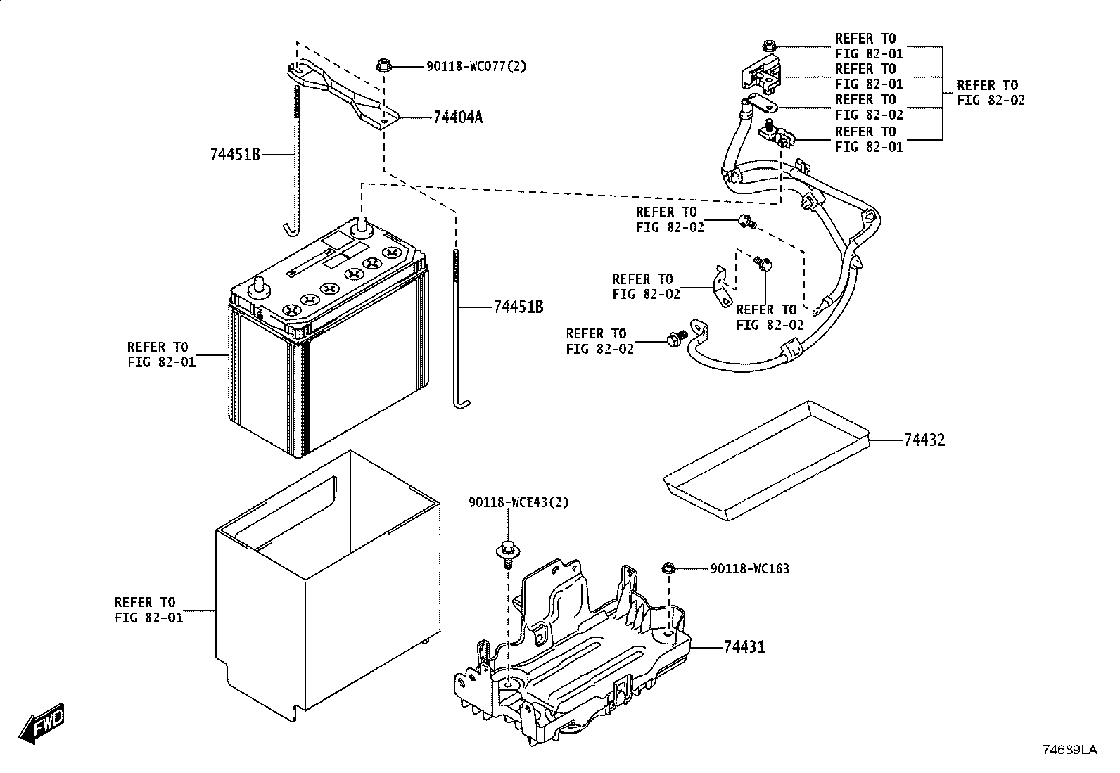 74410-WC011 TRAY, BATTERY product image