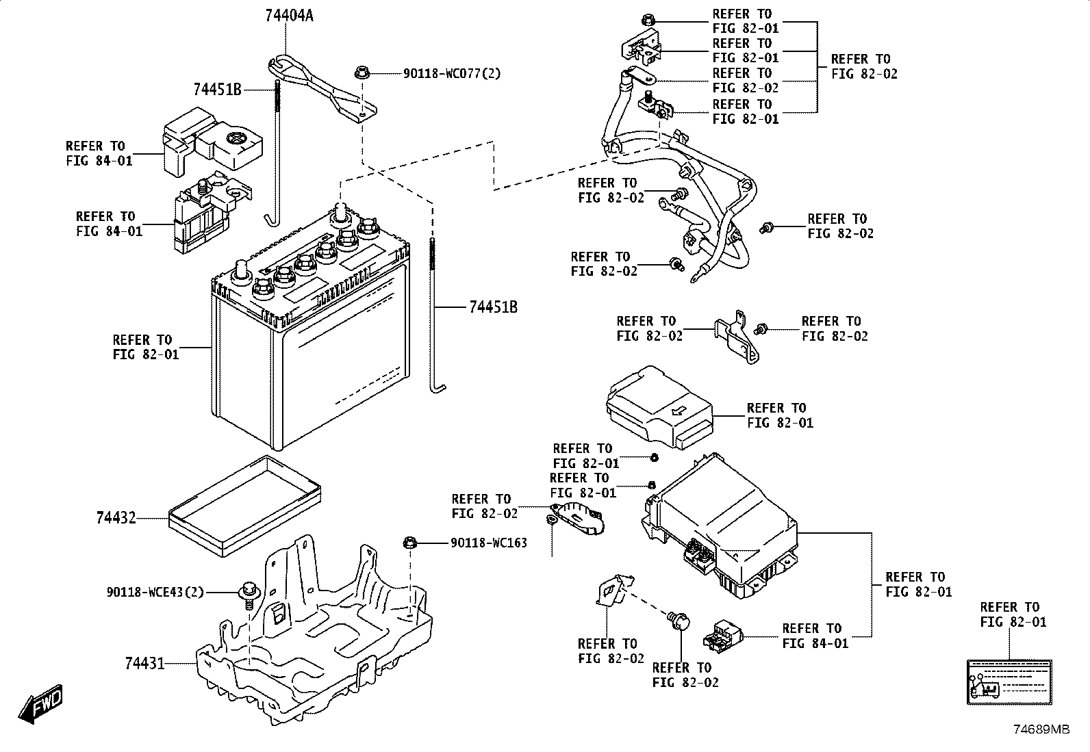 74410-WC011 TRAY, BATTERY product image