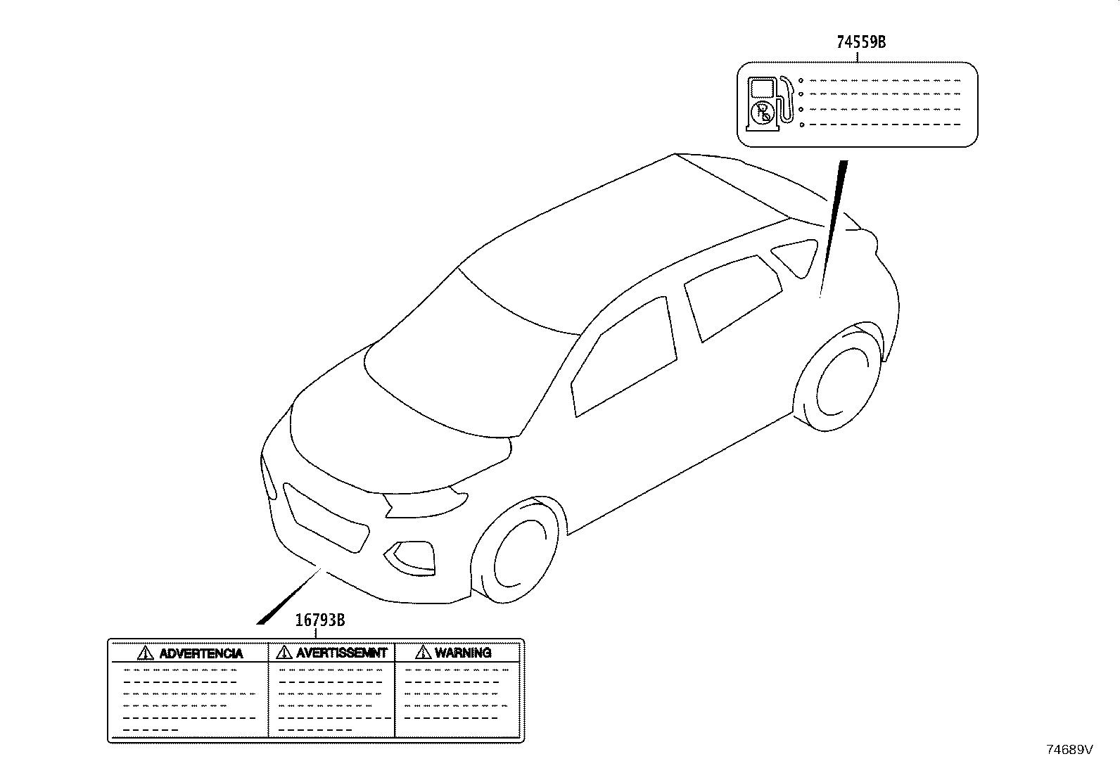 42661-WC015 LABEL, TIRE PRESSURE INFORMATION product image