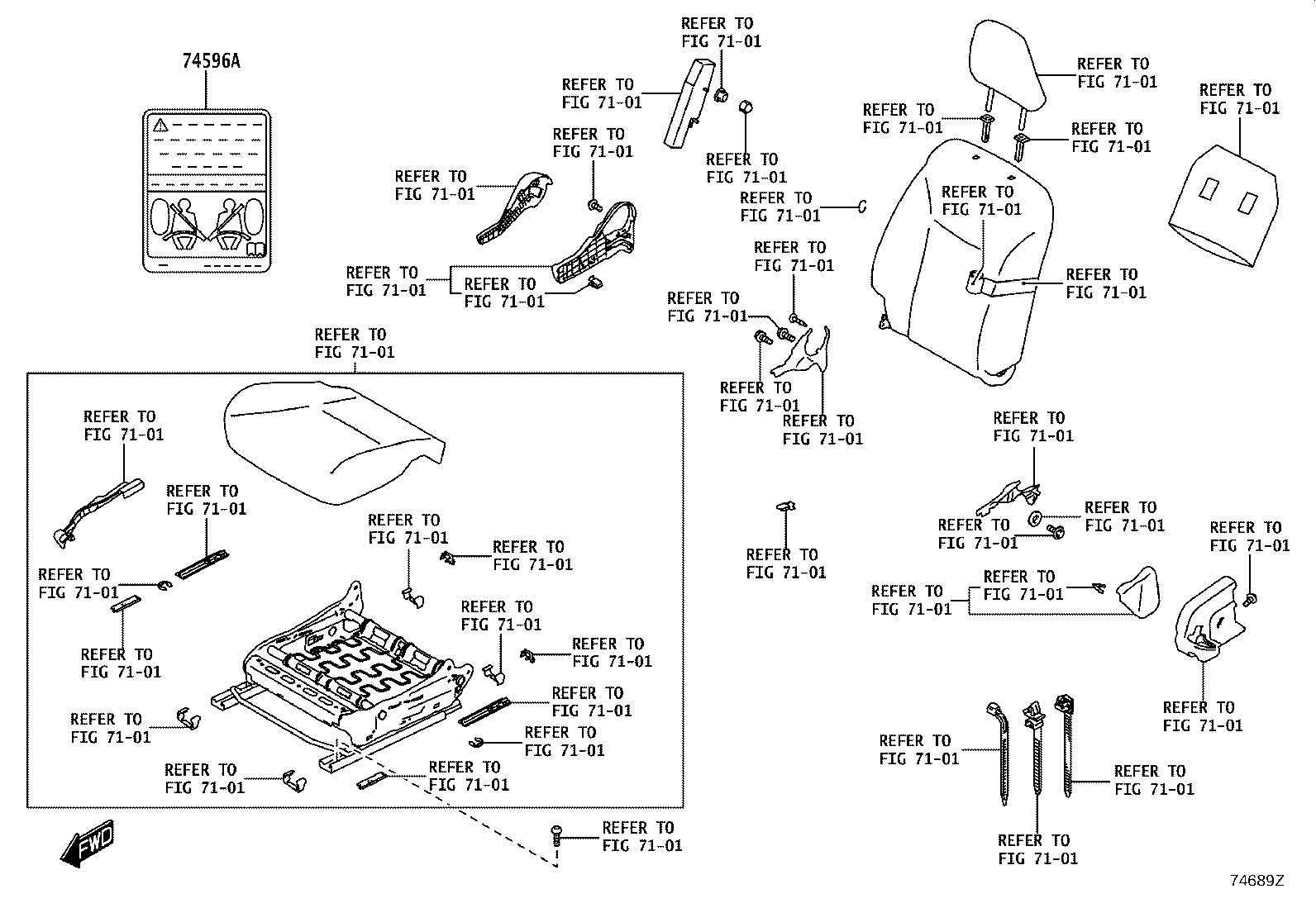 42661-WC015 LABEL, TIRE PRESSURE INFORMATION product image