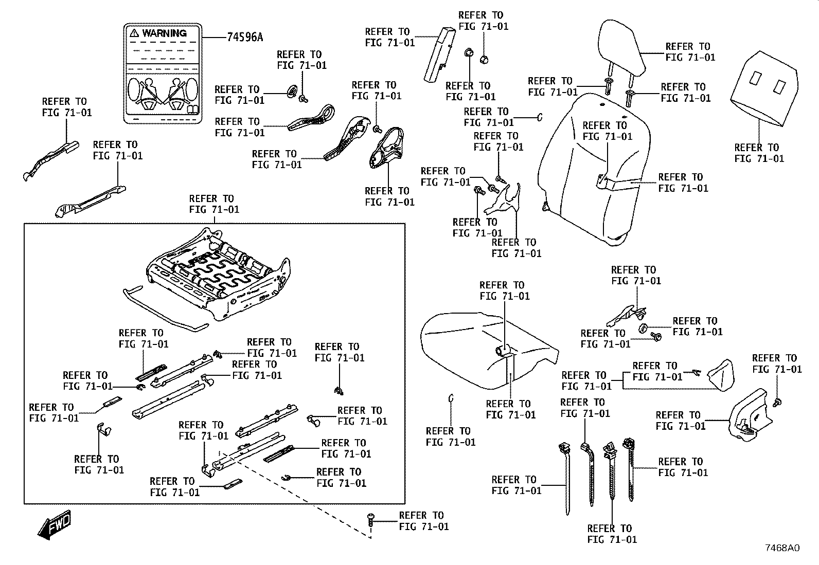 42661-WC015 LABEL, TIRE PRESSURE INFORMATION product image