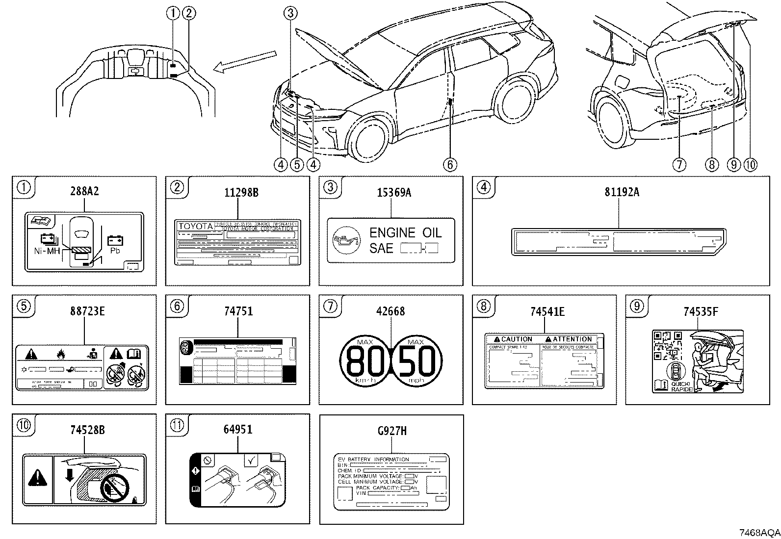 Toyota 11298-25340 LABEL, EMISSION CONTROL INFORMATION