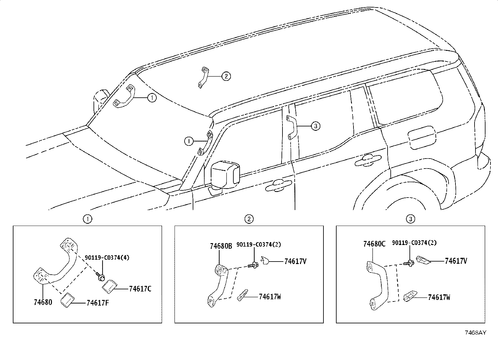 74232-0G050 PANEL, FRONT ARMREST BASE, UPPER LH product image