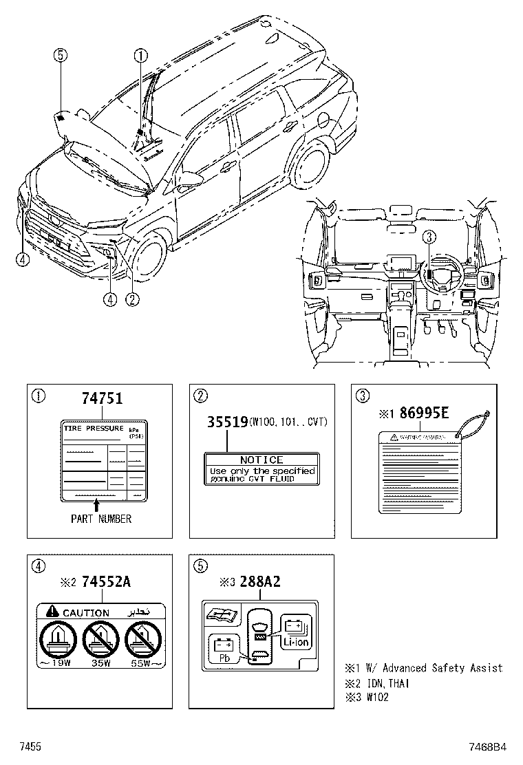 86995-BZ130 LABEL, CAUTION product image