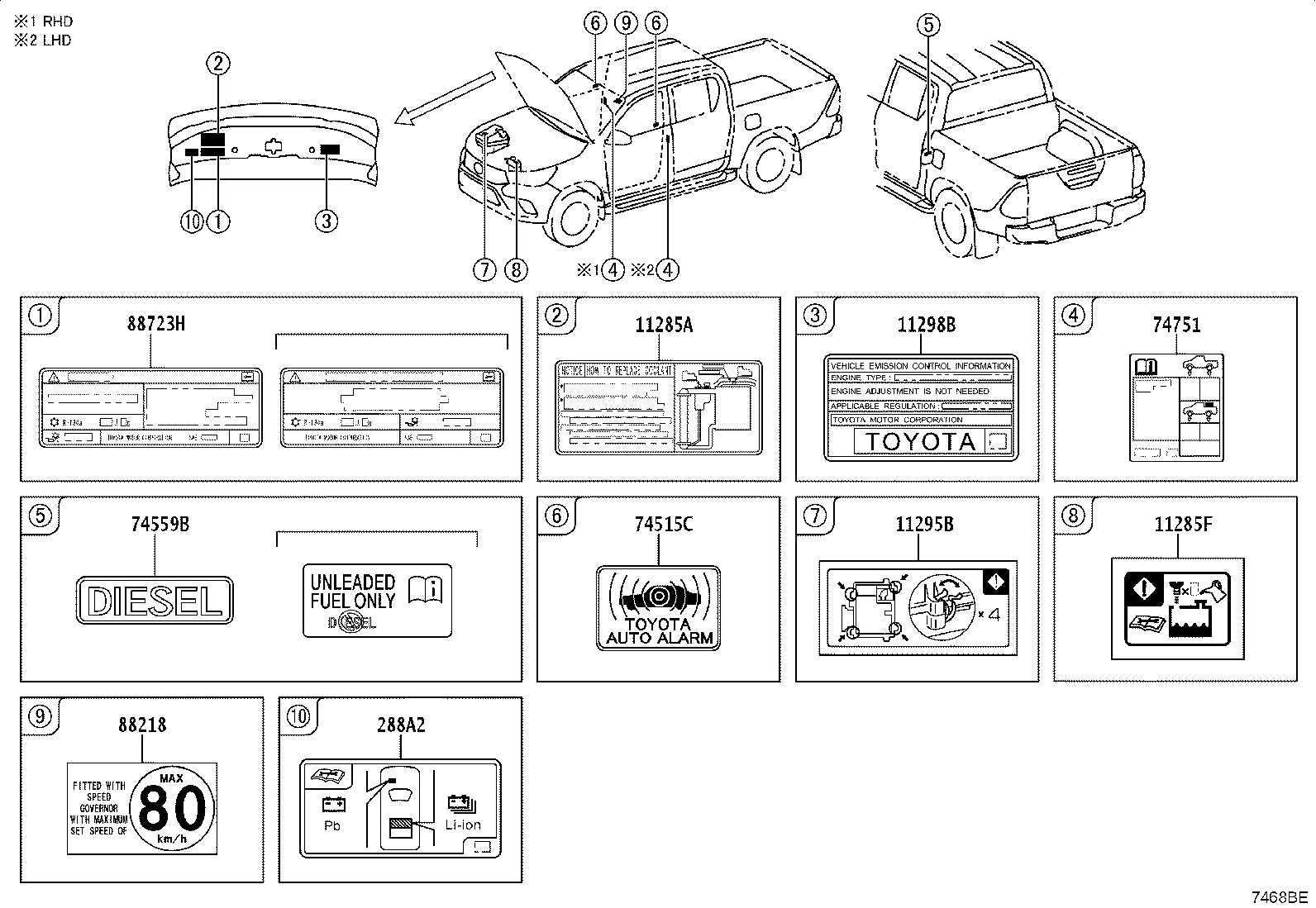 42661-0KV10 LABEL, TIRE PRESSURE INFORMATION product image