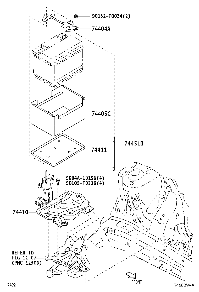 74451-BZ090 BOLT, BATTERY CLAMP product image