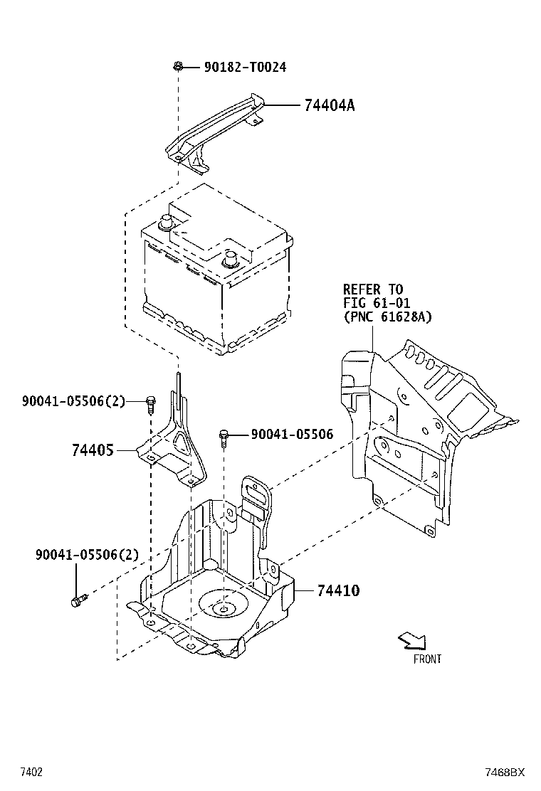 74451-BZ090 BOLT, BATTERY CLAMP product image