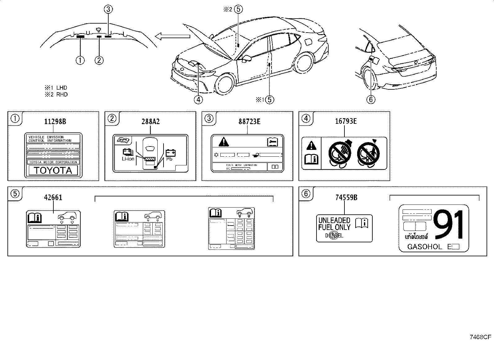 42661-06D80 LABEL, TIRE PRESSURE INFORMATION product image