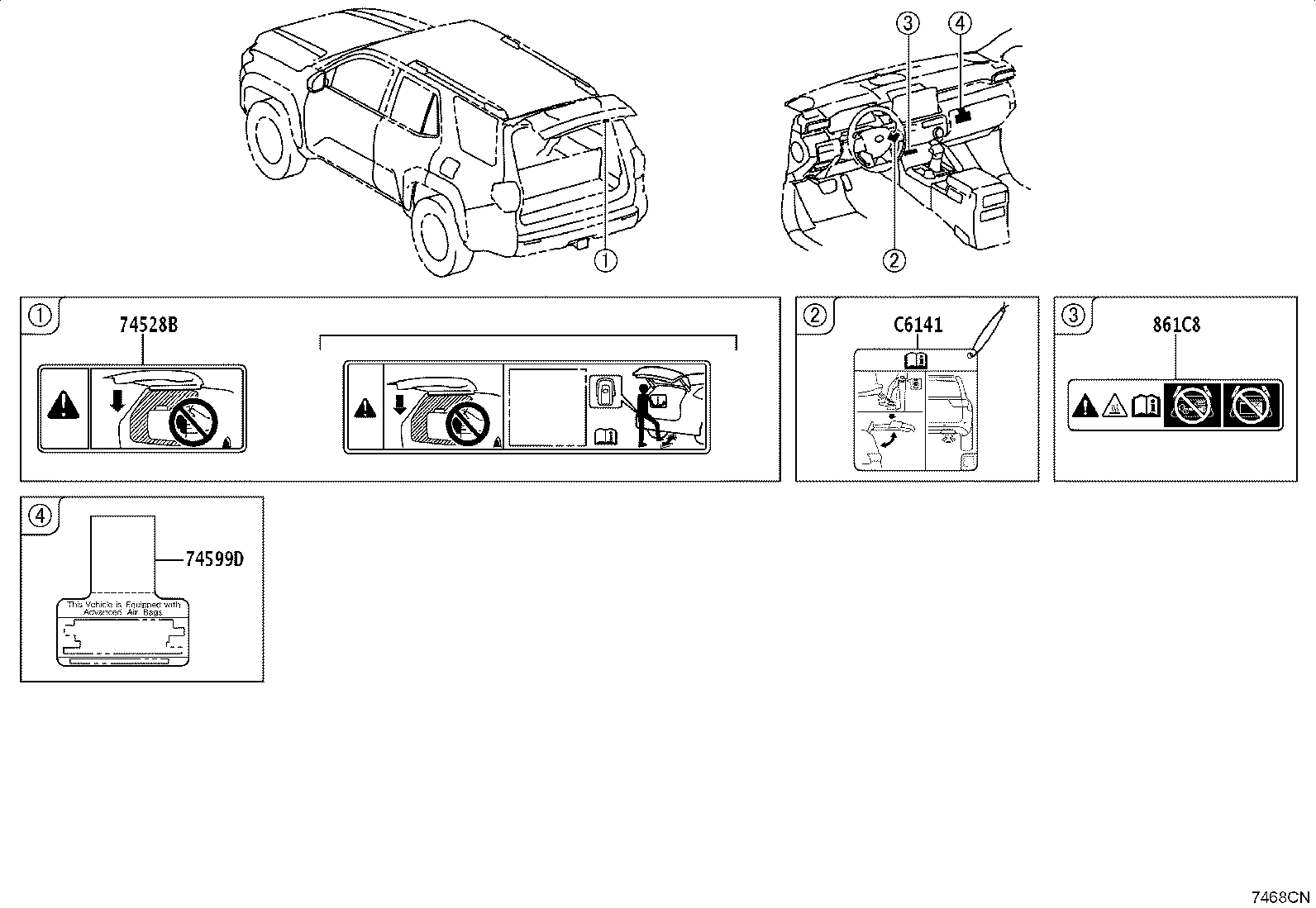 42661-35C40 LABEL, TIRE PRESSURE INFORMATION product image