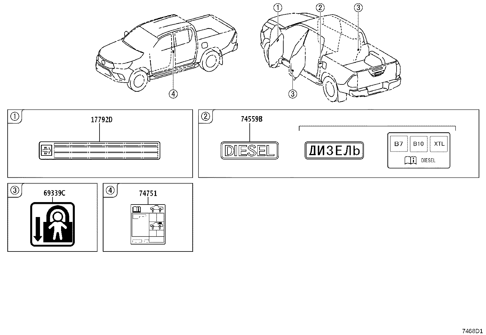 42661-0KT20 LABEL, TIRE PRESSURE INFORMATION product image