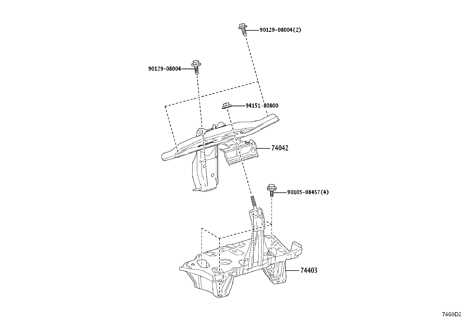 74405-60130 CLAMP SUB-ASSY, BATTERY, NO.2 product image