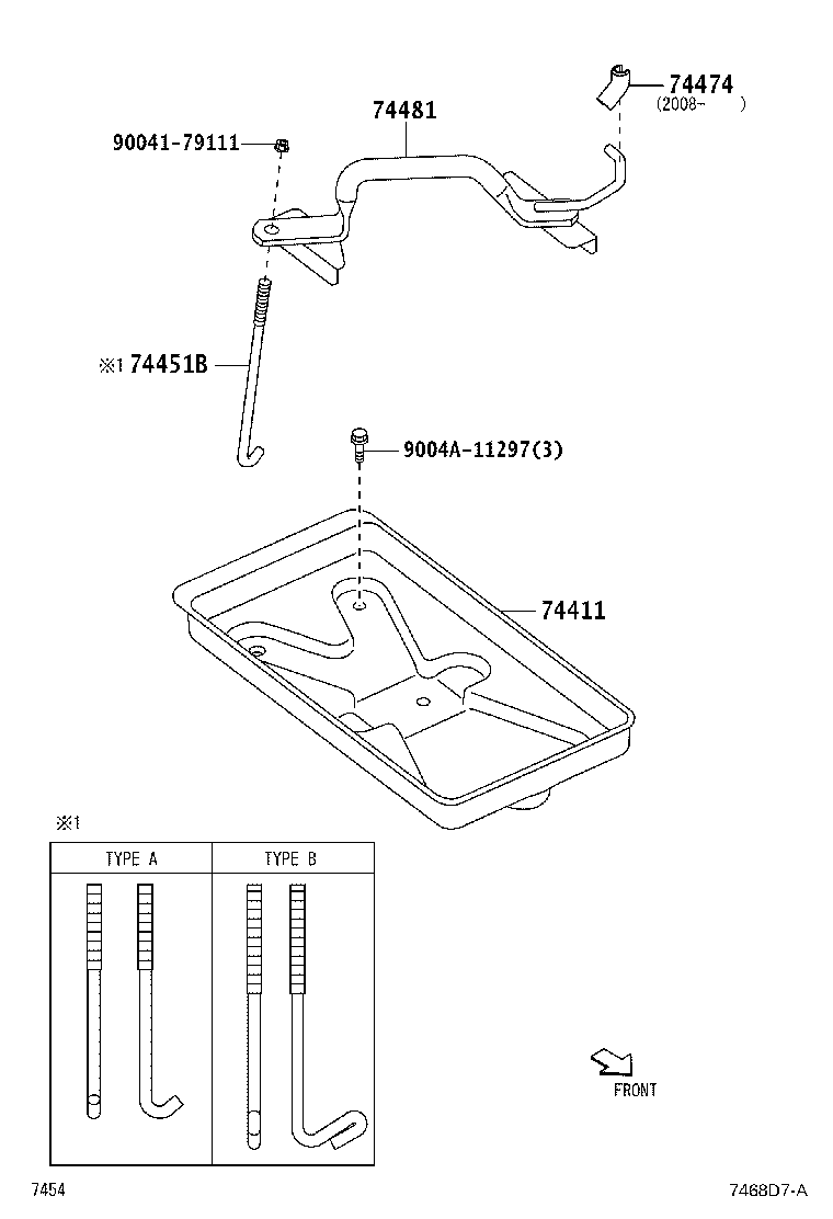 74411-BZ020 CARRIER, BATTERY product image